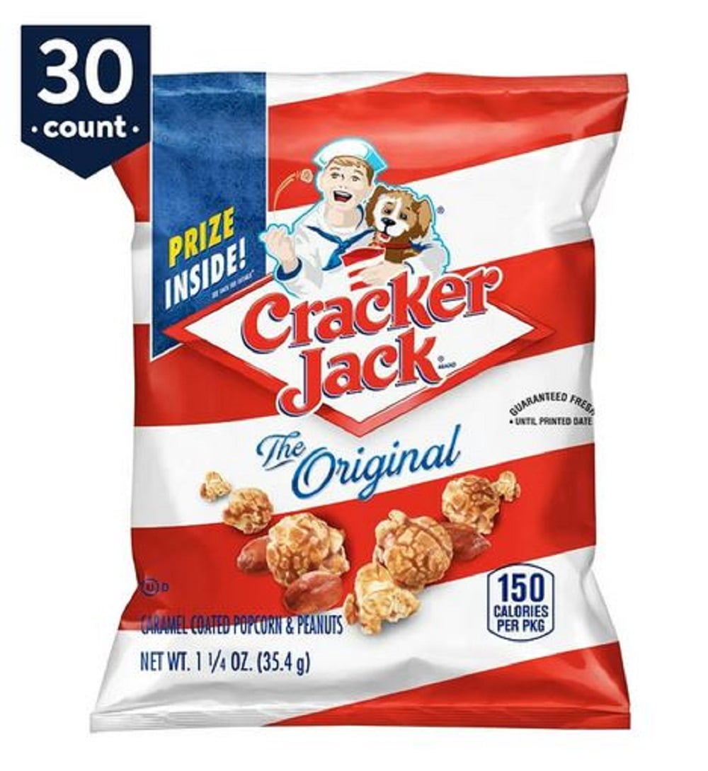 Cracker Jack Caramel Coated Popcorn & Peanuts, 1.25 oz Bags, 30 Count