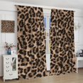 thumbnail image 4 of Sexy Leopard Print Curtains Brown Animal Texture Wild Animals Print Curtain with Rod Pocket for Living Room Apartment Home Decor Drapes Window Treatments 2 Panels Set 52x63 Inch, 4 of 4