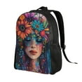 thumbnail image 2 of Rocae Bohemian Colorful Flower Woman print Computer Bag with Separate Compartment, Suitable for 15 inch Laptop Backpack, Gift for Men and Women, 2 of 5