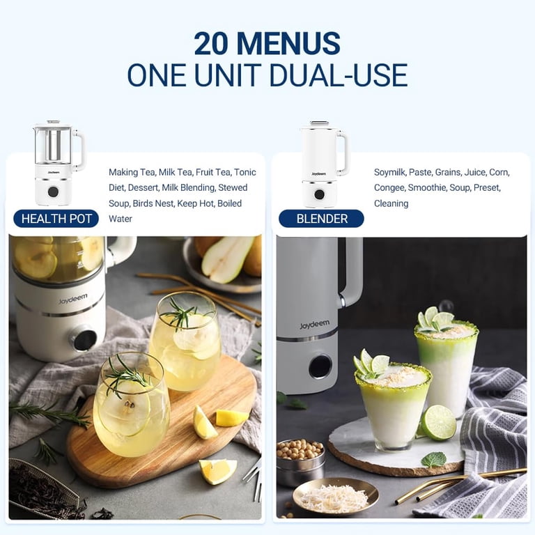 Joydeem JD-PB8200 Compact Blender with 10 Menus, Quiet Cooking