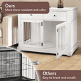 thumbnail image 6 of Waleaf 44" Large Dog Crate Kennel Furniture with 2 Storage Drawers for inside, Wooden Pet Cage for Medium Large Dogs, 6 of 7