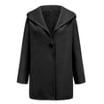 thumbnail image 6 of UJNDER Women's Winter Wool Coat Trench Jacket Warm Slim Long Overcoat Outwear Round Neck Loose Hooded Trench Coat Women Black XXXXXL, 6 of 9