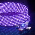 thumbnail image 4 of 6in1 Multi Ports Charger 6 Combinations USB A/Type C to USBC Micro PD Fast Charging Cord Lighted Up Current Flowing Compatible with Almost of Electrical Devices-6IN1 Cross Star Dazzling Colorful, 4 of 8