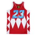 thumbnail image 2 of Power Rangers Mighty Morphin Men's Headgear Classics Embroidered Basketball Jersey (Medium, Red), 2 of 2