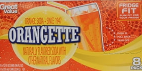 Great Value Orangette Orange Soft Drink, 12 Fl. Oz., 8 Count
