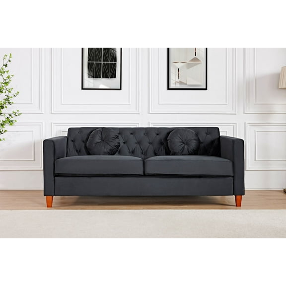 Cendejas 79.5'' Velvet Square Arm Sofa