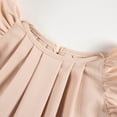 thumbnail image 6 of Elegant Girls Ruffle Trim Dress Summer Cute Sleeveless Round Neck A Line Beige Casual Dresses 6-12 Months, 6 of 8