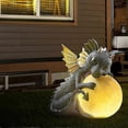 thumbnail image 5 of Dragon|statue|garden|figurine|solar|powered|led|li, 5 of 5