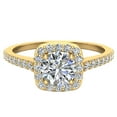thumbnail image 4 of 0.90 CT TW Cushion Halo Petit Engagement Ring 14K Gold, 4 of 5