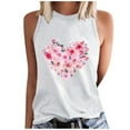 thumbnail image 2 of PNTUTB Women's Summer Sleeveless Regular Round Neck Printed Sleeveless Basic Tees Comfortable Blouses, 2 of 4