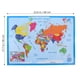 thumbnail image 2 of lámina de mapa del mundo resistente al desgaste, póster cognitivo para niños en edad preescolar (estilo aleatorio), 2 of 8