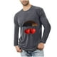 thumbnail image 1 of Blusas y camisas de manga larga con cuello redondo para hombre, deportivas, fitness, hogar, pijamas navideños estampados, camiseta de manga larga con cuello redondo, blusa de poliéster para hombre, 1 of 3