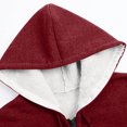 thumbnail image 6 of Otntypg Plus Size Casual Full Zip up Fleece Hoodie Jackets for Women Fall Winter Plush Thick Warm Long Sleeve Hooded Outwear Coat Trendy Velvet Sweatshirts with Pockets Red XXXL, 6 of 10