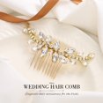 thumbnail image 4 of Crystal Bride Wedding Hair Comb Silver Bridal Hair Piece Rhinestone Hair Accessories for Women and Girls (A-Silver) (A-Silver), 4 of 4