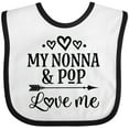 thumbnail image 3 of Inktastic Nonna and Pop Love Me Girls Baby Bib, 3 of 4