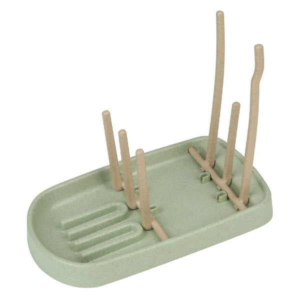 1 soporte para secar biberones, escurridor de paja de trigo.