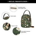thumbnail image 4 of FORMRS Crossbody Bag for Women Quilted Travel Shoulder Cell Phone Purse with Chain Strap Handbag, Green Flowers Pattern, 4 of 7