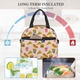thumbnail image 4 of Naloa Hamburger Pizza Coke Print Lunch Bag for Women & Men Insulated Lunch Box or Cooler Lunch Tote Bags for Work, Travel, Outdoor, 4 of 5
