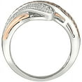 thumbnail image 2 of Champagne and White Diamond Sterling Silver with 10kt Rose Gold Accents Fashion Band Ring, 2 of 3
