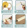 thumbnail image 4 of Bates- Floor Cord Cover, 6ft Cable Cover, Cord Cover Floor Cable Cover, Cord Protector, Cord Hider Floor, Extension Cord Cover, Cable Cover Floor, Cable Floor Cover, Cable Covers for Cords Cream 6 ft, 4 of 5