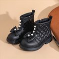 thumbnail image 2 of KPOPLK Kids Printed Leather Boots Bright Warm Winter Booties Colorful Pattern Ankle Boots for Girls Flexible Sole(2.5,Black), 2 of 9
