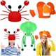 thumbnail image 1 of wonima44 Kasyat 3 Pcs Squid Octopus Clown Fish Crab Silly Hats for Adults Ocean Sea Animal Funny Party Costume Animal Cap Crazy and Creative Hat for Halloween Christmas Masquerade Cosplay Prop, 1 of 1