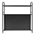 thumbnail image 5 of Metal Bookshelf Pegboard Organizer Shelf Peg Board Desk Mount with Pegboard Hooks, 5 of 13