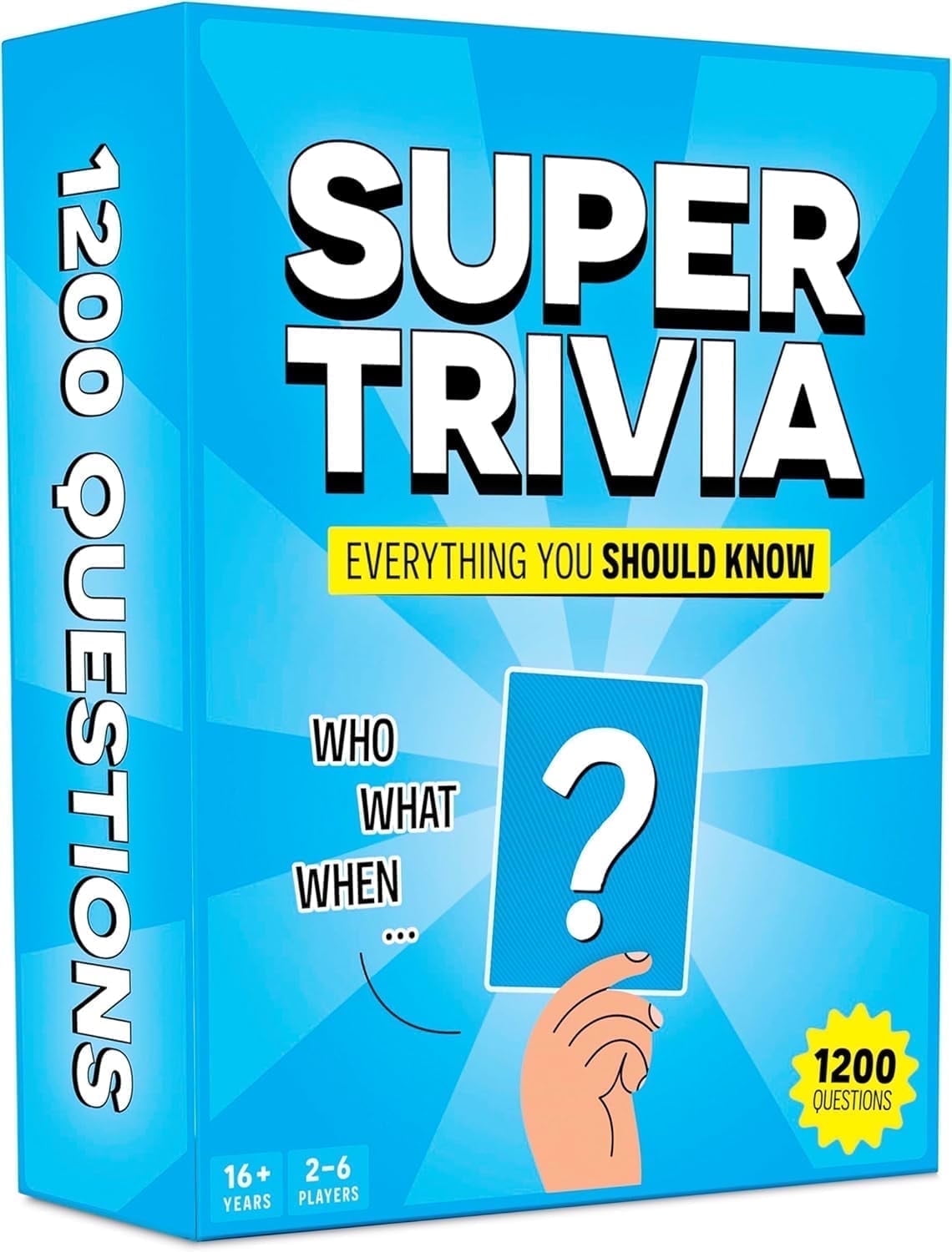 Super Trivia Games for Adults with 1200 Questions - Things You Should Have Known - Fun Board Game with Trivia Cards