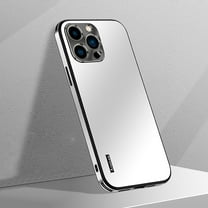 Dteck Case for iPhone 12 Pro Max,Shockproof Metal Aluminum Camera Cover Anti-scratch Slim Lightweight Hybrid Luxury Case For iPhone 12 Pro Max,White