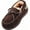 Chocolate, variant on NORTY Toddler Boy Girl Unisex Suede Leather Moccasin Slippers, Flat Heel Medium Moc Toe