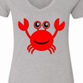 thumbnail image 4 of Inktastic Cute Red Crab Women's V-Neck T-Shirt, 4 of 5