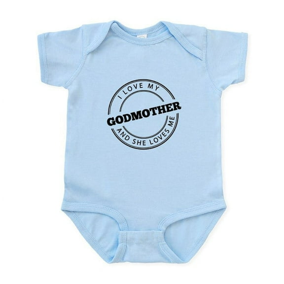 CafePress - I Love My Godmother And She Loves Me Body Suit - Baby Light Bodysuit, Size Newborn - 24 Months