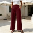 thumbnail image 2 of Plus Size Lounge Pants for Womens Fashion Solid Color Elastic Waist Pocket Full Length Pants, 2 of 7