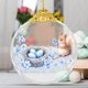 thumbnail image 3 of Uuiauoio Glass Easter Ornament 2D Flat Pendant with Bunny Egg Designs for Tree Gift Basket Filler Holiday Party Decorations Keepsake, 3 of 5