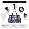 thumbnail image 4 of Disketp Purple Marble Texture Bolsa de Viaje Tipo Duffle, Bolso de Mano para Fin de Semana para Mujer, Bolsa de Gimnasio Ligera para Hombre, Esencial para Viajes, 4 of 7