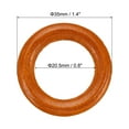 thumbnail image 2 of Uxcell 35mm Natural Wooden Rings, 20 Pack Wood Ring Round Linking Rings Wood Loop Circle for Craft, Brown, 2 of 6