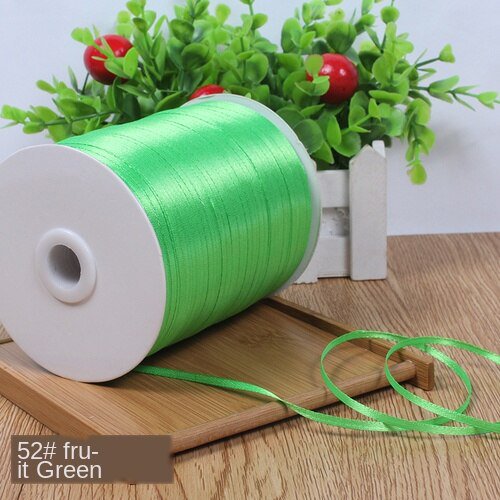 Cintas de satén de seda para envolver regalos, cintas hechas a mano para Navidad, Halloween, Baby Shower, fiesta de cumpleaños, boda, bricolaje, 3mm, 10 metros