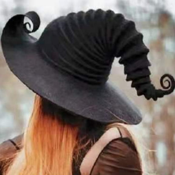 Techinal Fashion Large Ruched Halloween Witch Hat Steeple Witch Hat Party Decors Favors