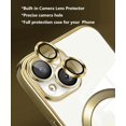 thumbnail image 3 of Magnetic Case for iPhone 15 Plus Case Clear Compatible with MagSafe Built-in Camera Lens Protector Soft Slim Shockproof Phone Case Cover for iPhone 15 Plus 6.7" - Gold, 3 of 11