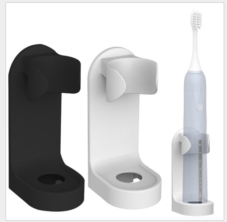 ABS Plastic simpletome Adhesive Electric Toothbrush Holder Wall Mounted Tooth Brush Organizer 2 Pack