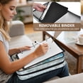 thumbnail image 5 of Haosy Accordion File Organizer Zipper Binder 500 Sheet 6-Tab Expanding File Folder Multi-Pocket 1.2 Inch 3 Ring Starfish Conch Sea, 5 of 7