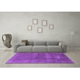 thumbnail image 3 of Ahgly Company Indoor Square Oriental Purple Industrial Area Rugs, 3' Square, 3 of 4