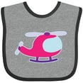 thumbnail image 3 of Inktastic Helicopter Pink Girls Girls Baby Bib, 3 of 4