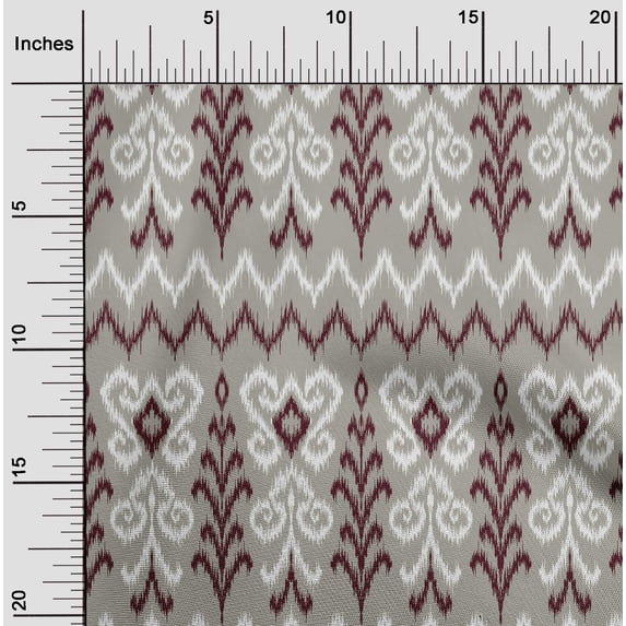 oneOone Cotton Flex Fabric Chevron & Swirl Ikat Print Sewing Fabric BTY 40 Inch Wide