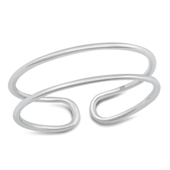 Wholesale Adjustable Freeform Ring .925 Sterling Silver Band Jewelry Female Male Unisex Size 9