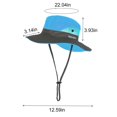 thumbnail image 2 of Kids UV Sun Hat with Ponytail Hole UPF 50 Bucket Cap for Girls Summer Beach ＆ Fishing, 2 of 2