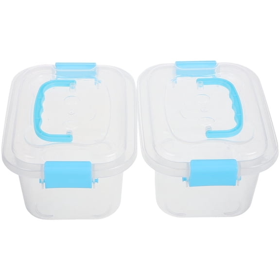ifundom 2pcs Rectangular Plastic Jewelry Box Transparent Craft Supplies Organizer For General Users