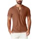 thumbnail image 2 of pstuiky camisetas para hombre, Camisa informal de verano para hombre, de manga corta, color liso, con cuello en V y bolsillo ropa de hombre m, 2 of 7