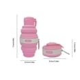 thumbnail image 3 of Roiihwy 475ML Foldable Collapsible Water Bottles, Travel Water Bottle with Straw and Carabiner, Portable Sports Water Bottles for Outdoor Travel Gym Hiking(Pink), 3 of 6