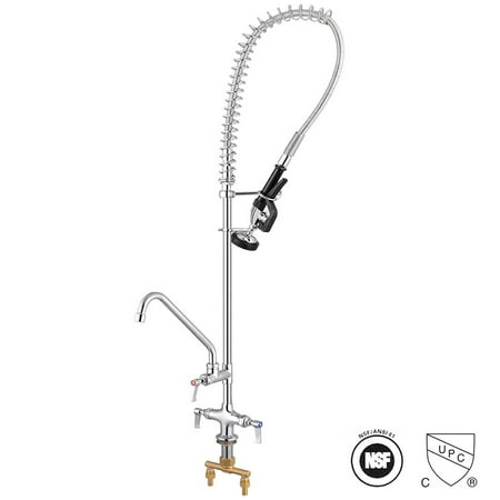 1 2 Faucet Aquaterior® Commercial Pre-Rinse Kitchen Faucet Swivel w/ 12